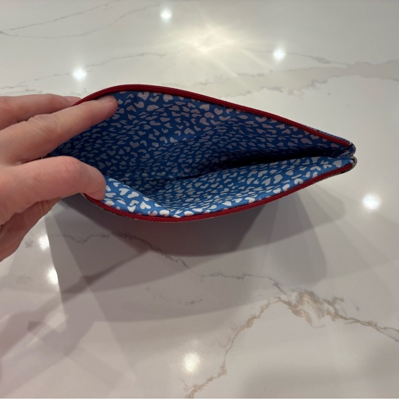 Brighton Blue & Red Cosmetic Bag with Bow Design - Picture 3 of 3